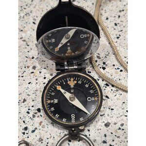 Vintage WW2 German FUESS Berlin Steglitz Military Marching Field Compass